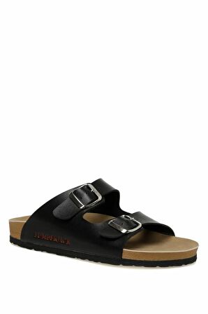 Lumberjack Mendy Tokalı Beyaz Yazlık Kadın Plaj Terlik sİYAH