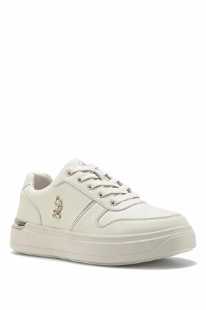 U.S. Polo Assn. Alka Günlük Kadın Sneaker Spor Ayakkabı Bej