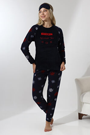 Fawn 5009 Peluş Welsoft Polar Kışlık Yumoş Kadın Pijama Takımı