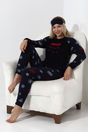 Fawn 5009 Peluş Welsoft Polar Kışlık Yumoş Kadın Pijama Takımı