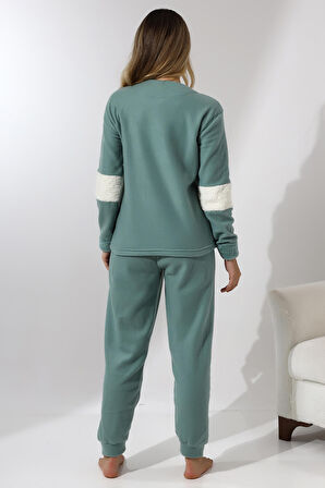 Fawn 5024 Peluş Welsoft Polar Kışlık Yumoş Kadın Pijama Takımı
