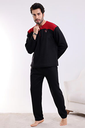 Falkon 7204 Polar Kışlık Erkek Ev Pijama Takımı Uyku Takımı