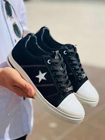 Pierre Cardin 10207 Hakiki Deri Yıldızlı Erkek Günlük Sneaker Ayakkabı
