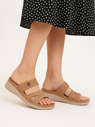 Mlx 2403 Yüksek Taban Kadın Günlük Yazlık Şık Comfort Terlik