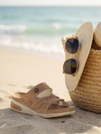 Mlx 2403 Yüksek Taban Kadın Günlük Yazlık Şık Comfort Terlik