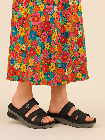 Mlx 2403 Yüksek Taban Kadın Günlük Yazlık Şık Comfort Terlik