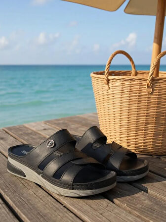 Mlx 2403 Yüksek Taban Kadın Günlük Yazlık Şık Comfort Terlik