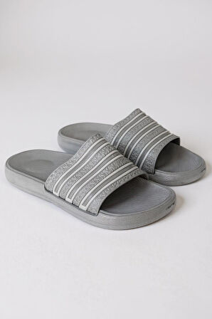 ALB 10230 Şeritli Model Günlük Erkek Plaj Havuz Bahçe Yazlık Sokak Terliği