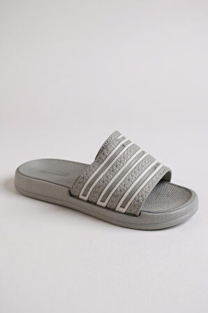 ALB 10230 Şeritli Model Günlük Erkek Plaj Havuz Bahçe Yazlık Sokak Terliği