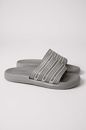 ALB 10230 Şeritli Model Günlük Erkek Plaj Havuz Bahçe Yazlık Sokak Terliği