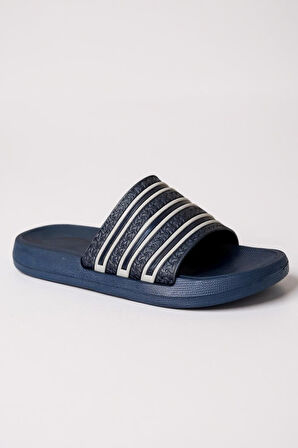 ALB 10230 Şeritli Model Günlük Erkek Plaj Havuz Bahçe Yazlık Sokak Terliği