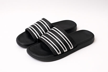 ALB 10230 Şeritli Model Günlük Erkek Plaj Havuz Bahçe Yazlık Sokak Terliği