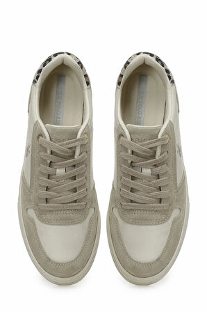 U.S. Polo Asnn. Petra Hakiki Deri Leopar Detaylı Dikişli Kadın Sneaker Günlük Ayakkabı