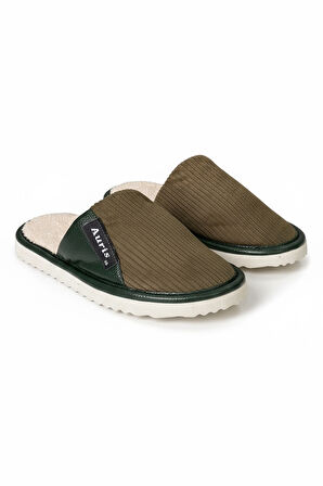 AR-060 Unisex Kadife Kumaş İçi Kürklü Kışlık Ev Terliği