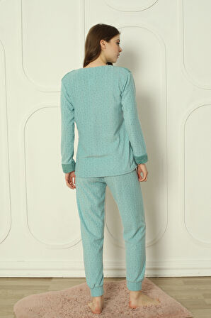 Fawn 3300 Peluş Welsoft Polar Kışlık Sevimli Tavşanlı Kadın Pijama Takımı