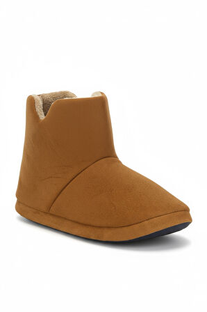 AUR312 Düz Renk İçi Peluşlu Erkek Panduf Ev Botu Ev Ayakkabısı