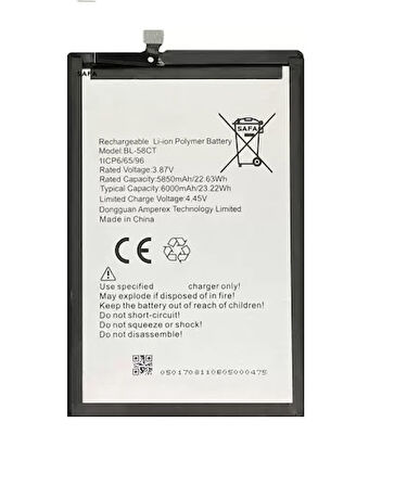 Tecno Spark 7 Pil Batarya BL-58BT