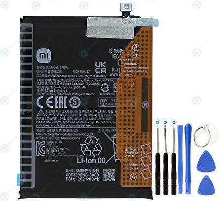 Xiaomi Redmi Note 10 5G Pil Batarya BN5A ve Tamir Set