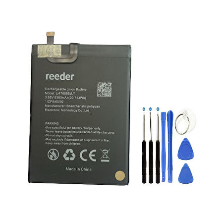 REEDER P13 BLUE LI476589JLY  PİL BATARYA 4780 mAh + Tamir Set
