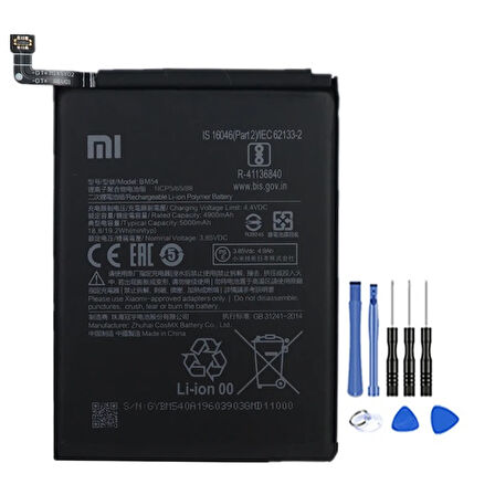 Xioami Note 9 5G pil Batarya BM54 5000 mAh+ Tamir Seti