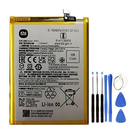 Xiaomi Poco M4 5g Pil Batarya BN5H 5000 mAh+Tamir Seti