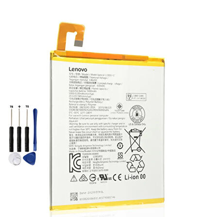 Lenovo Tab M8 Pil Batarya L19d1p31 5000 mAh+Tamir Set