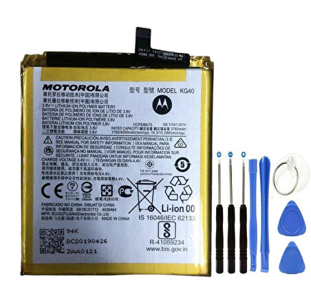 Motorolla G8 Play Pil Batarya KG40+Tamir Set