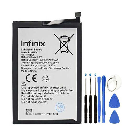 İnifix Hot 8 Pil Batarya BL-49FX+Tamir Set 5000 mAh