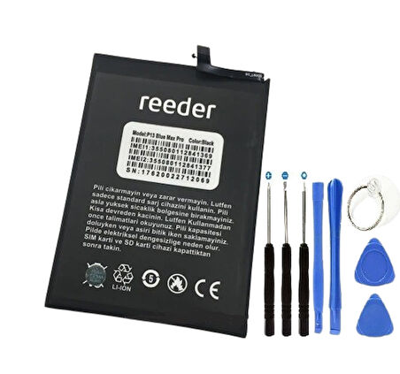 Reeder P13 Blue Max Pro 2021 Pil Batarya+Tamir Set