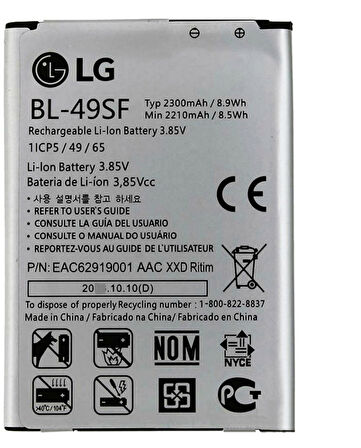 Lg G4 Mini Pil Batarya BL-49SF