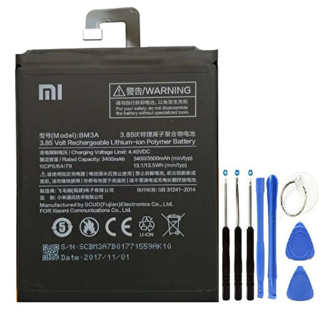 Xiaomi Mi Note 3 Pil Batarya + Tamir Seti BM3A