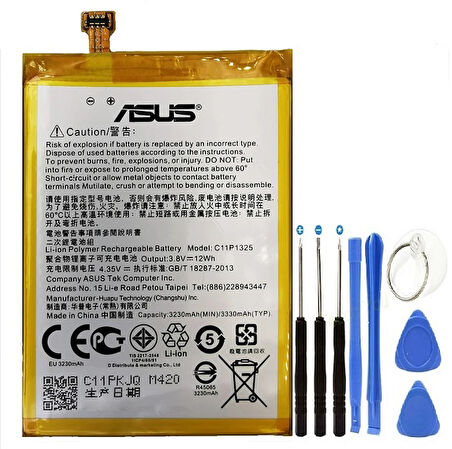 ASUS ZENFONE 6 PİL BATARYA + TAMİR SETİ C11P1325 3330 mAh