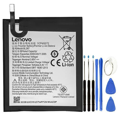 Lenovo K6 K33A48 Pil Batarya + Tamir Seti  3000 mAh