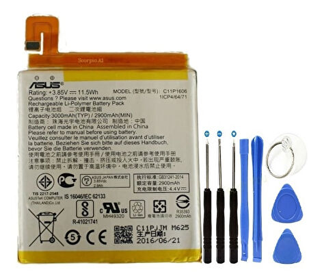 Asus ZenFone 3 Laser Pil Batarya + Tamir Seti ZC551KL C11P1606