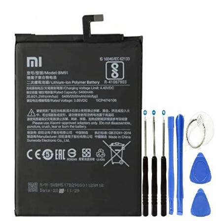Xiaomi Mi Max 3 Pil Batarya + Tamir Seti 5400 mAh