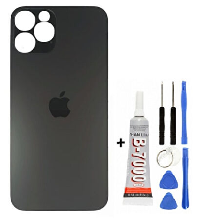 İphone 12 Pro Max Arka Kapak Cam +Yapıştırıcı B700 + Tamir Seti