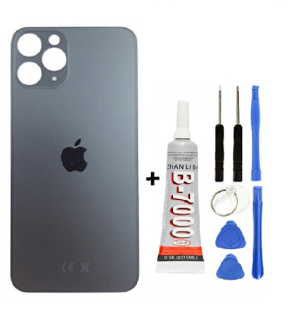 İphone 12 Pro Max Arka Kapak Cam +Yapıştırıcı B700 + Tamir Seti