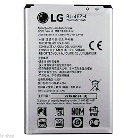 Lg K7/K8 Pil Batarya BL-46ZH