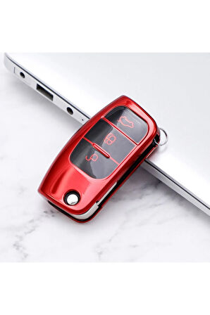 C-max Lüx Anahtar Kılıfı Kırmızı Renk