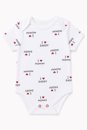 Mommy Daddy Yarım Kol Çıtçıtlı Bebek Badi Takım 3686
