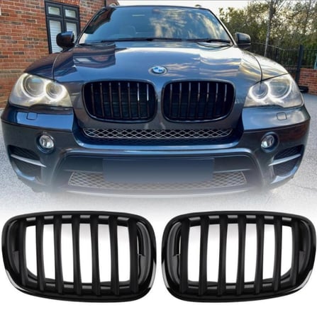 X5 E70 X6 E71 2007-2012 Ön Panjur Seti Parlak Siyah 51712150246-247