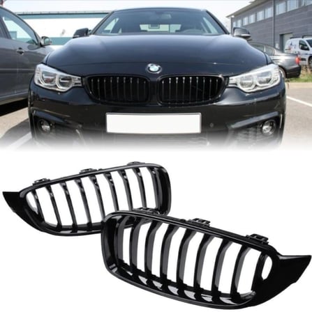BMW F30 F36 2013-2016 M Paket Ön Panjur Seti Parlak Siyah 51712336813-14