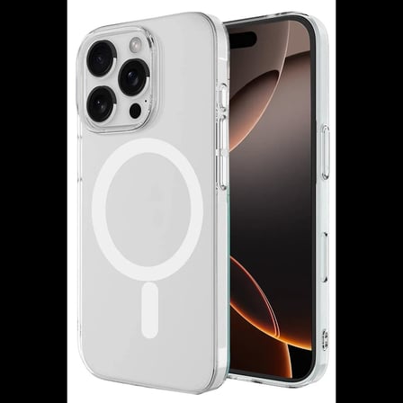 Apple iPhone 16 Pro Max Kılıf Magneticsafe Şeffaf Silikon - Şeffaf