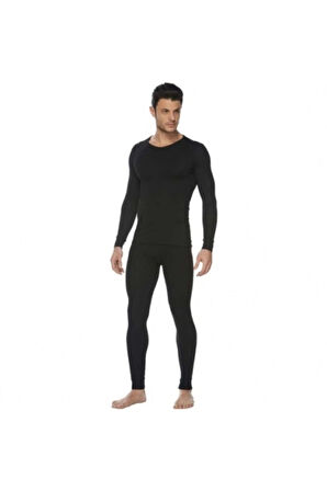 Erkek Siyah Termal Set Alt Üst Takım