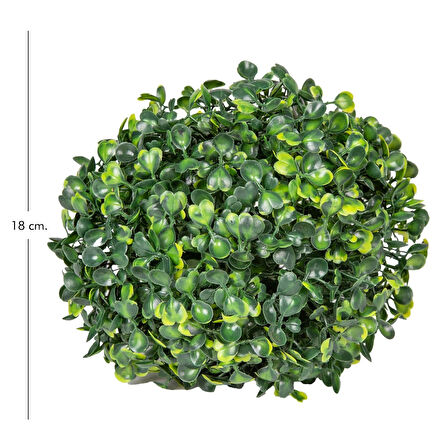 Yapay Çiçek Dekoratif Top Şimşir 15 Cm Yeşil Top