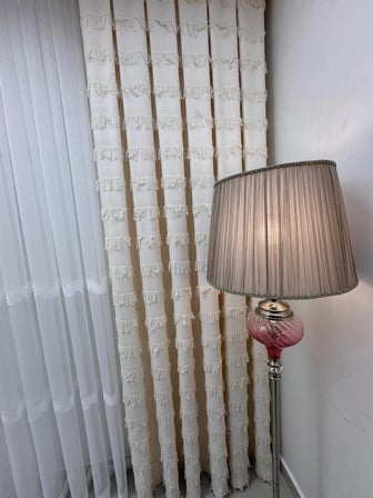 NİVEMESHOME  ARVEN  EKRU  1/3 PİLELİ FON PERDE APM