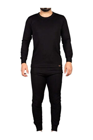 Unisex Siyah Alt Üst Takım Termal Içlik Bere Hediyeli