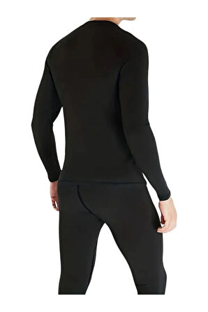Unisex Siyah Alt Üst Takım Termal Içlik bere hediyeli