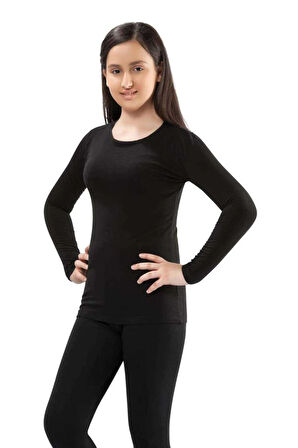 Kota 1 Adet Kız Erkek Çocuk Termal Siyah I?çlik Fanila Body 2005