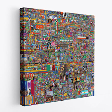 Reddit R/place Kanvas Tablo, Elraenn Twitch Kanvas Tablo, Reddit Savunma Hattı Kanvas Tablo-5173